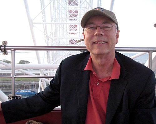 alan-ferris Alan braves the Ferris wheel.