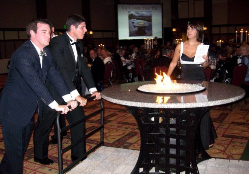 Real fire from the firepit caught bidders' attention.