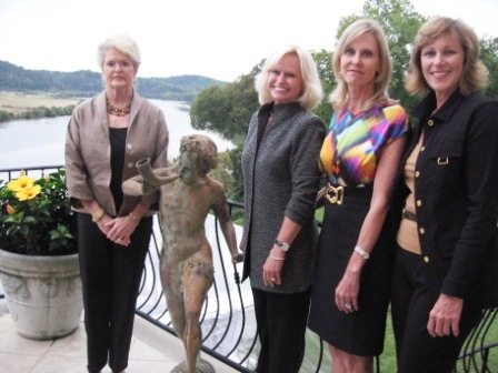 ladies-on-balcony From left, Susie Siler, water nymph, Sandy Fiser, Lori McKelvy and Martha Ayres