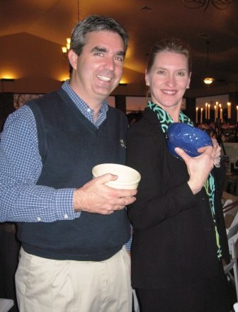 Mike Charland and Mary Bogert with their bowls