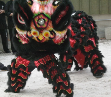 chinese-monster This creature led the 506 guests into the huge party tent.