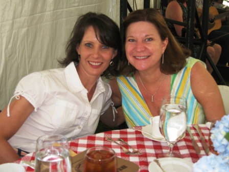 debbie-and-susan My good friend Susan Brown, right, joined our table. She had an out-of-town guest of her own: her college roomie Deborah Smith who was in from Atlanta.