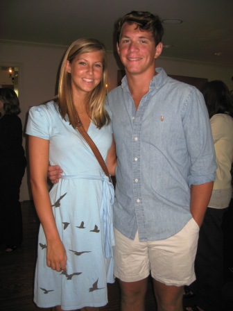 stephen-and-girlfriend1 Allie Carey with Steve Brewington, the only guy there who wasn't with the caterer! Brave.