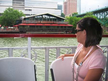 tabs-on-riverboat It was a beautiful day for a boat ride. Here is Tabatha as we were starting out.