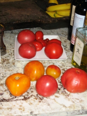 tomatoes The recipes called for a variety of heirloom tomatoes from the Market Square Farmers' Market.