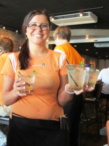 Server Amy Helton delivered us tasty mojitos at Latitude 35. But it wasn't the winning drink.