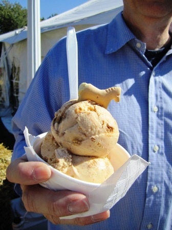 ice-cream Alan's ice cream. Thought the little animal cracker on top was a cute touch.