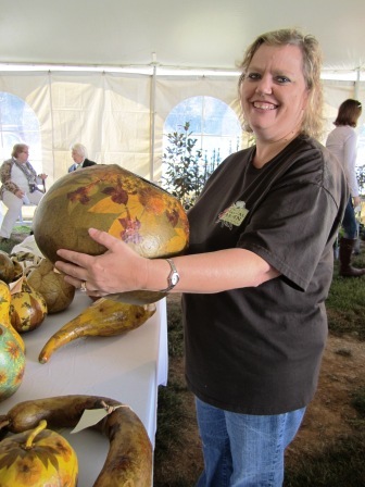 marion Marion Westerling, director of development at the Knoxville Botanical Garden and Arboretum, was attracted to the beautiful gourds for sale.