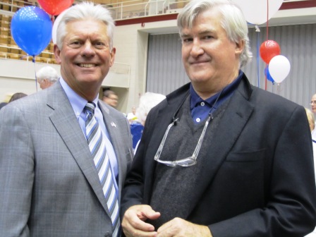owen-turley Police Chief Sterling Owen IV, left, with developer John Turley.