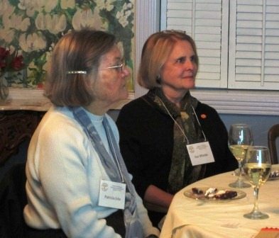 patricia-and-sue Patricia Jobe, left, and Sue Whittle listen to Dr. Liu.