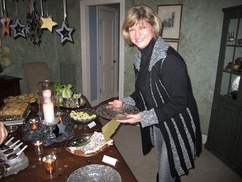 Andrea White sampled the buffet.