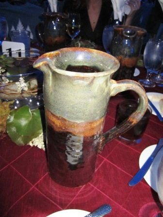 pitcher Tables also were decorated with these lovely pitchers. Every couple got one to take home.
