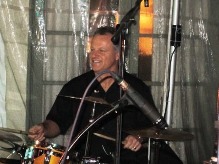 teddy-on-drums Businessman Teddy Phillips is on drums.