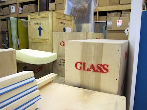 crates Specially designed crates.