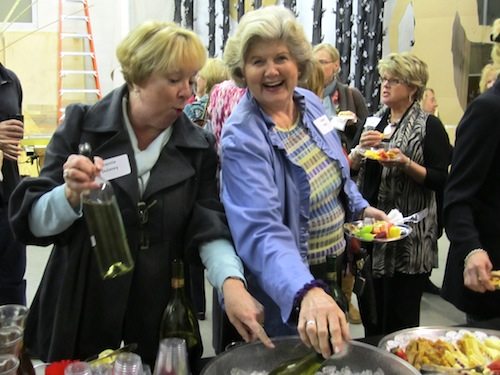 jeannie-and-carolyn-and-wine EWA members Jeannie Dulaney, left, and Carolyn Jensen clearly have discovered the wine offerings.