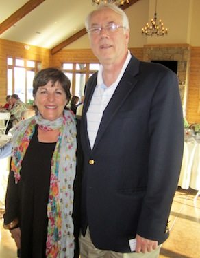 Jan Hall, posing here with my husband Alan Carmichael, is the owner of the Reserve at Bluebird Hill.