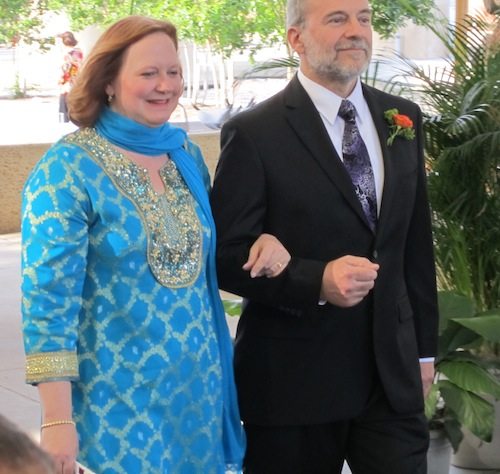 grooms-father-and-step-mother The groom's father and stepmother, Sarah and Anthony Michael Toich.