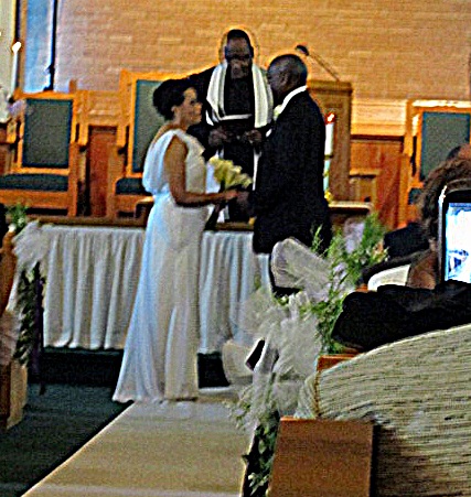 The Rev. Michael J. McNair performed the 20-minute ceremony.