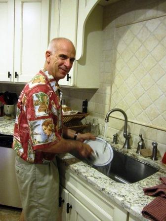 bill-cleans-up Bill was on clean-up duty.