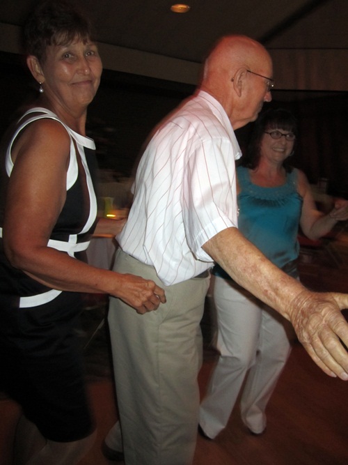 My dad dancing with a bunch of women during a wedding recpetion over this past Father's Day weekend.