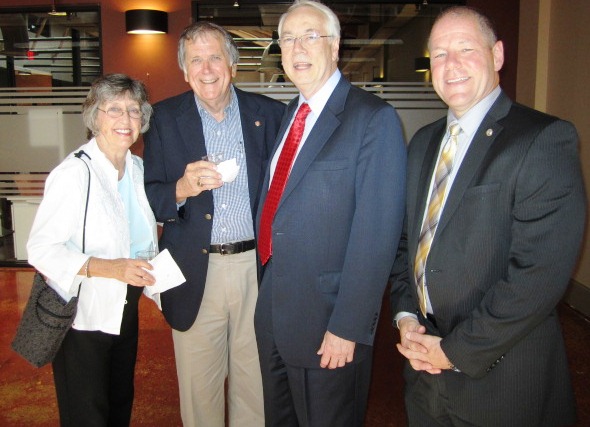 From left, Marsha and Councilman Duane Grieve, Alan Carmichael and Police Chief David Rausch.