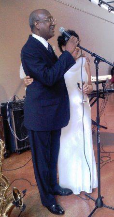 And then the groom blew everyone away by taking the microphone and serenading his new wife with "What Love has Joined Together" by the Temptations. So sweet.