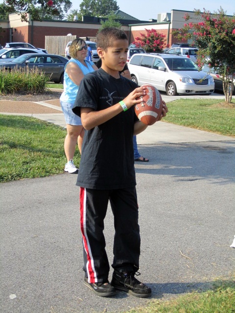 Boy Throwing Football