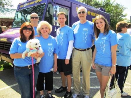 Here is part of the Moxley Carmichael team. From left: Shaun Fulco holding Bella, Richard Ford, Dawn Ford, Scott Bird, Alan Carmichael and Amanda Shell.