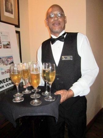 bourbon-drink Alvin Hall serving rustic champagne cocktails with Buffalo Trace bourbon