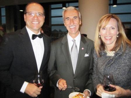 catanis-and-hill Tom Catani of U.S. Cellular, left, and his wife Deanene Catani of the News Sentinel, right, chat with Tom's competitor and fellow Urban League Board member Alan Hill of AT&T. They were pulling together for a good cause.