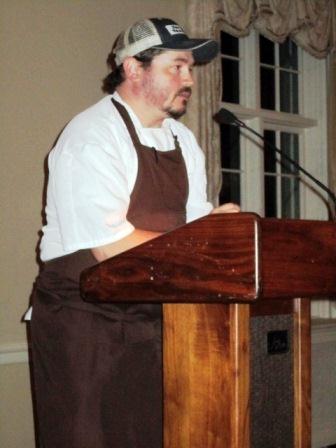 chef-talks Chef Brock, introduced as "America's new culinary rock star," described the upcoming meal.
