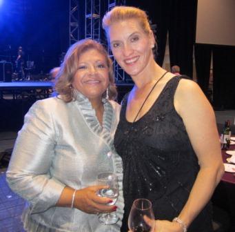 phyllis-and-mary Phyllis Nichols and Mary Bogert, executive director of the Convention Center, bask in the glow of a successful event.