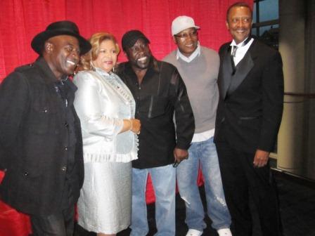 pyn-peyton-and-ojays Phyllis Nichols and Urban League Board chair Peyton Hairston, right, pose with the O'Jays during the reception.