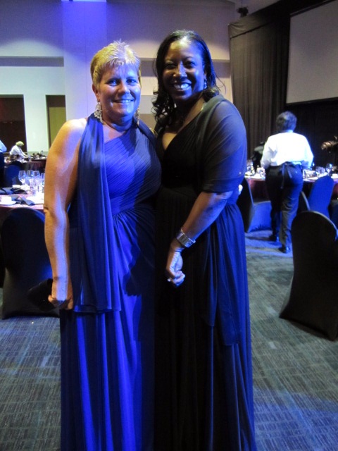 urban-leaguers Urban League employees Brenda Turner, left, and Ola Blackmon-McBride