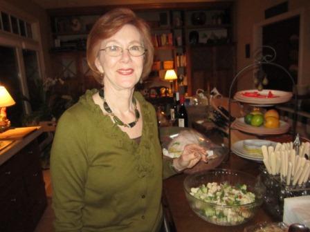 Bonnie Mauldin at the salad bar