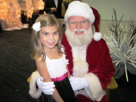 presley-and-santa Presley Ford and friend at Fantasy of Trees on Tuesday