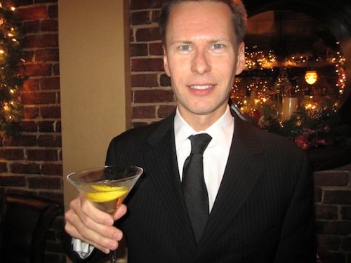 Scott enoyed a specialty martini.