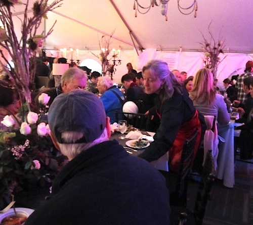shot-of-tent Inside the VIP tent Saturday