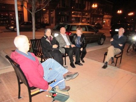 gay-street-chat As we left, we noticed this furniture on Gay Street in the form of a conversation pit. So we tried it out.