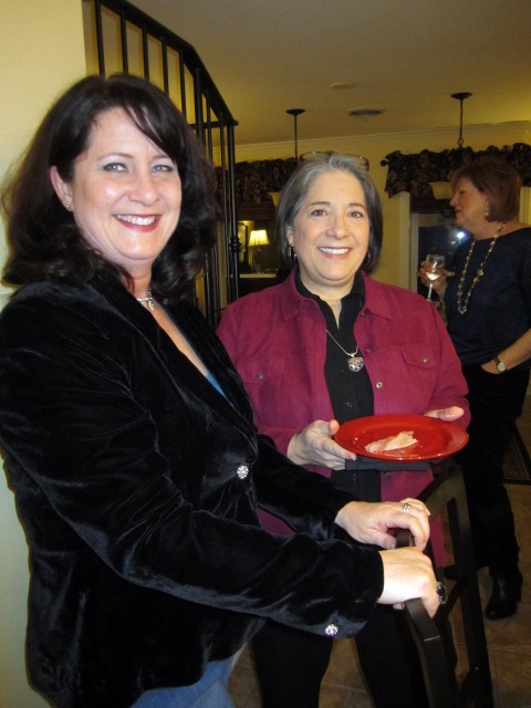 kim-and-madeline Kim and the mayor enjoying the first nibbles of the evening.