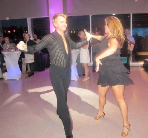 cha-cha Sam Gordon and Kisa Abbott did a mean cha cha.