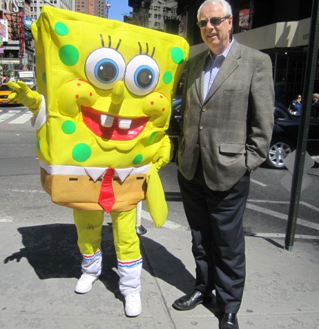 alan-and-spongebob Alan meets Spongebob Squarepants on Times Square.