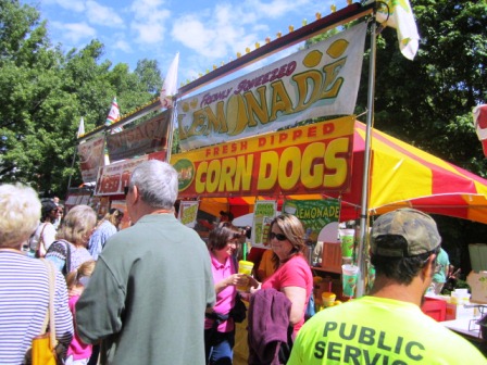 corn-dogs There still are lines for corn dogs and funnel cakes!