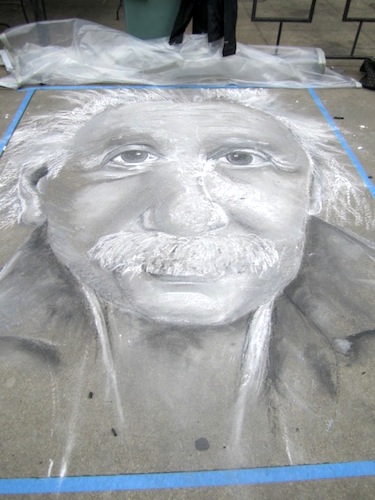 einstein-by-anna-simanis This portrait of Albert Einstein by Anna Simanis was impressive.