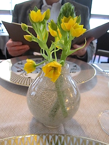 flowers-at-ai-fiyori The flowers on the table reminded me of the simple centerpieces you always see at Blackberry Farm.