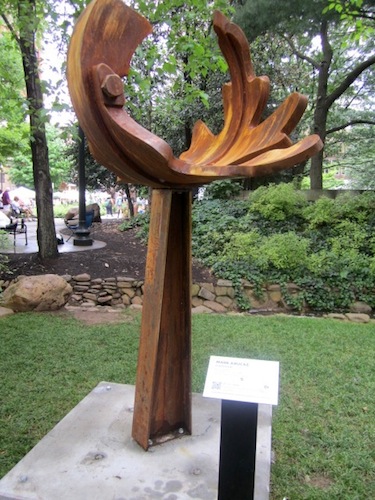 fortitude-by-mark-krucke Others strolled around looking at the new art installed as part of Dogwood's "Art in Public Places" program. This piece by Mark Krucke is called "Fortitude." I like it.