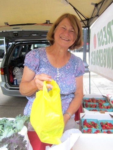 strawberries We bought strawberries from Janet King of King's Hydrofarm in South Knoxville.