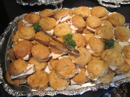 turkey-on-sweet-potato-biscuits The turkey sandwiches on sweet potato biscuits really got Alan's attention.