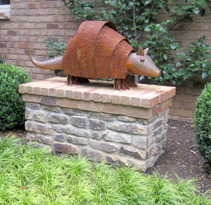 armadillo I also loved all the outdoor animal pieces such as this armadillo. Its tail lights up at night.