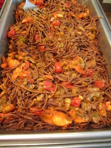 pasta-with-lobster Just look at this toasted pasta dish. Yes, those big chunks are lobster!